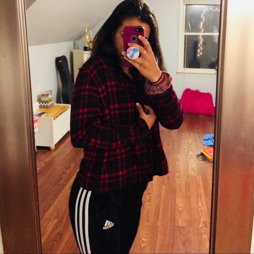 Plaid Throw Over